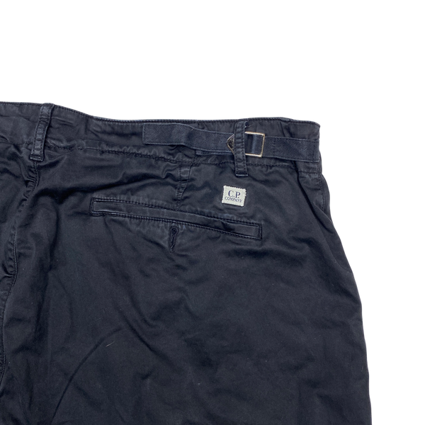 CP Company Black Relaxed Tapered Fit Cargos