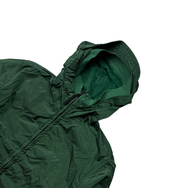Stone Island 2008 Emerald Green Velvet Lined Nylon Jacket - Medium