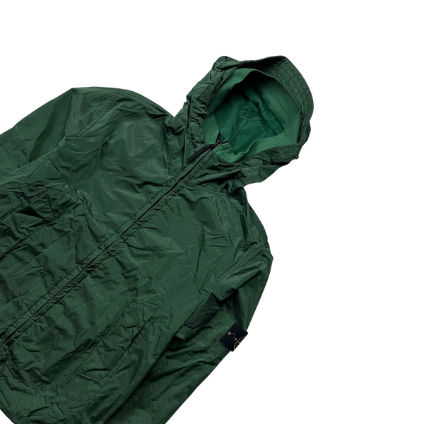 Stone Island 2008 Emerald Green Velvet Lined Nylon Jacket - Medium