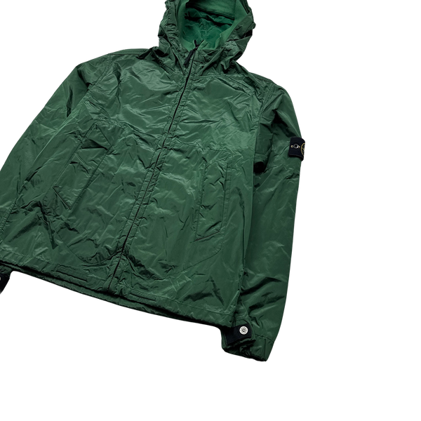 Stone Island 2008 Emerald Green Velvet Lined Nylon Jacket - Medium