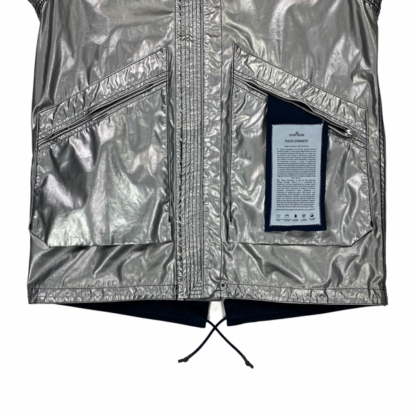 Stone Island Reversible Silver Spaceman Raso Parka