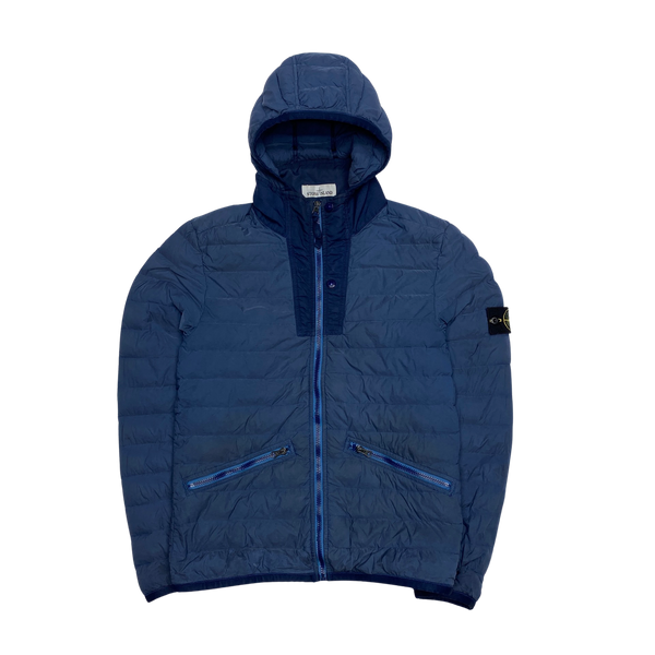 Stone Island Blue Loom Woven Lightweight Puffer Jacket