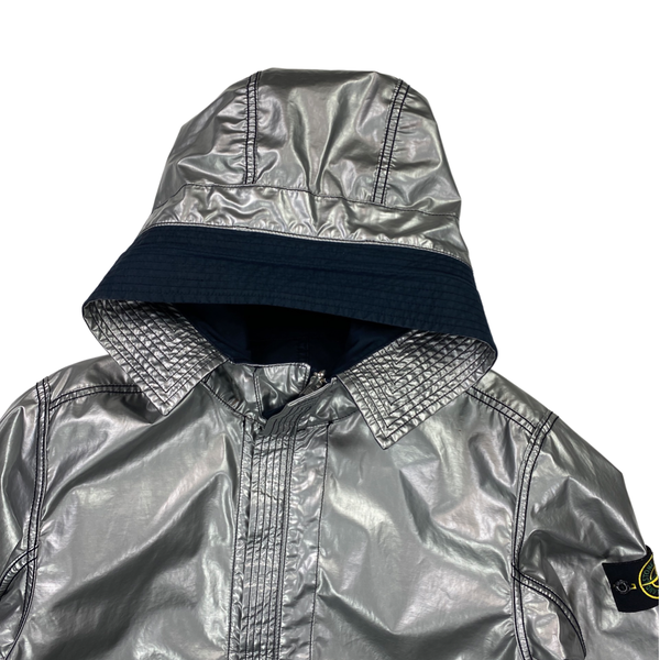 Stone Island Reversible Silver Spaceman Raso Parka