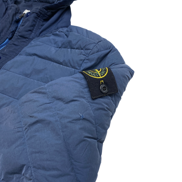 Stone Island Blue Loom Woven Lightweight Puffer Jacket