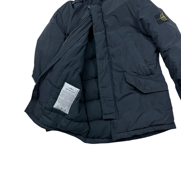 Stone Island 2014 Micro Reps Down Filled Fur Trim Parka - Medium