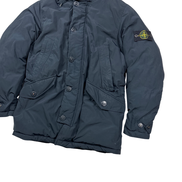 Stone Island 2014 Micro Reps Down Filled Fur Trim Parka - Medium