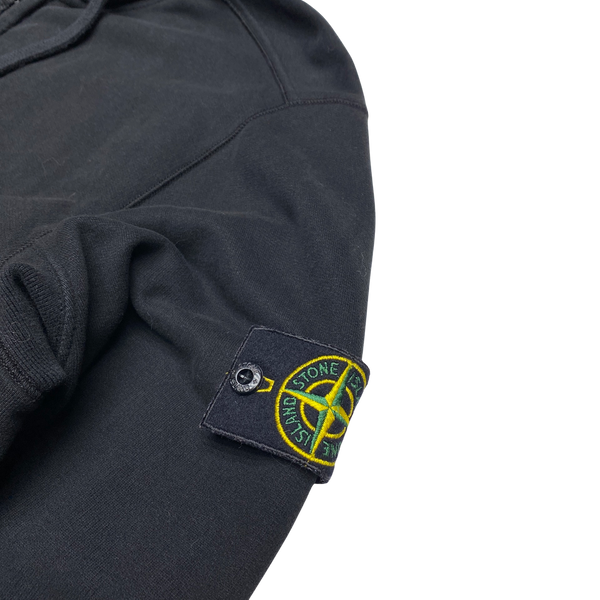 Stone Island 2019 Black Zipped Cotton Hoodie