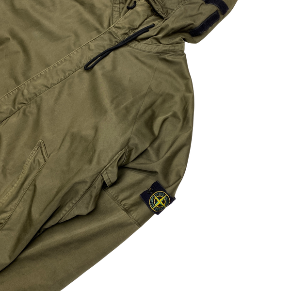 Stone Island 2004 Beige Raso Floccato Riot Mask Jacket
