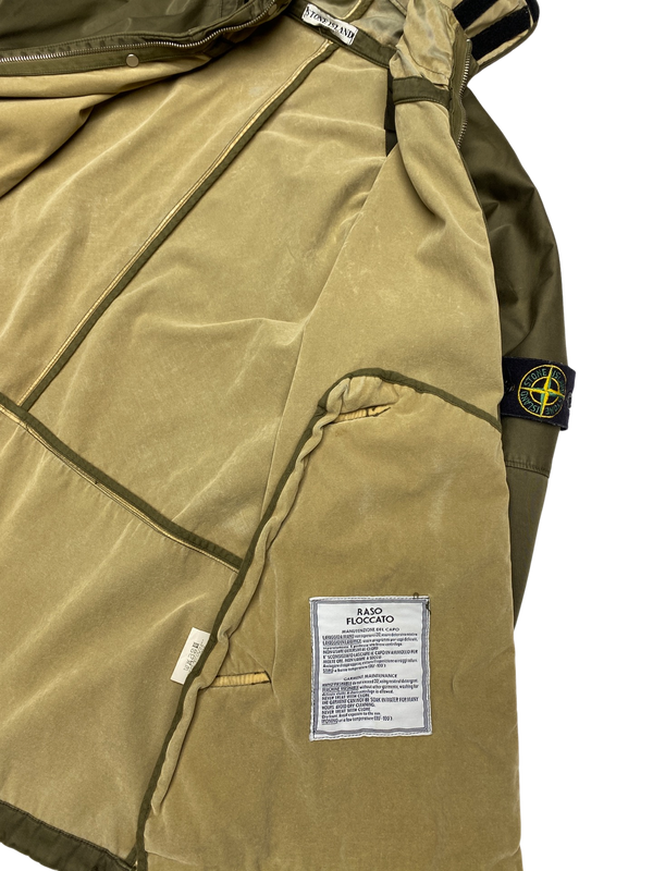Stone Island 2004 Beige Raso Floccato Riot Mask Jacket