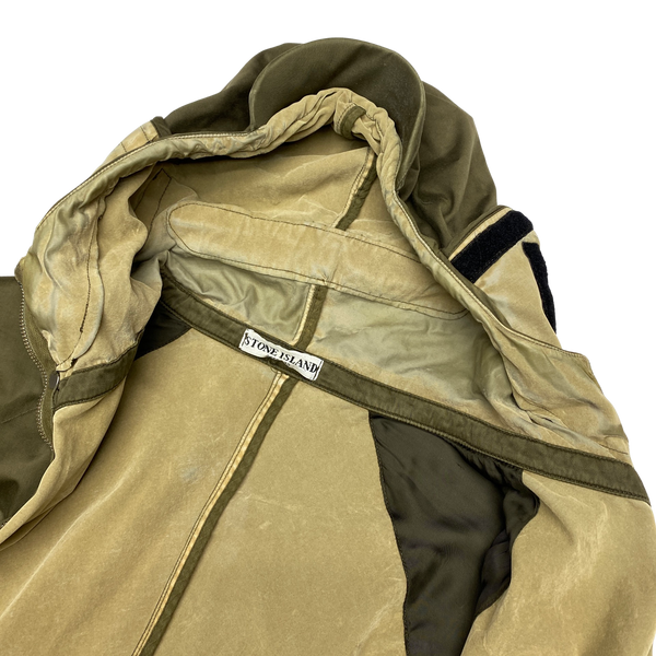 Stone Island 2004 Beige Raso Floccato Riot Mask Jacket