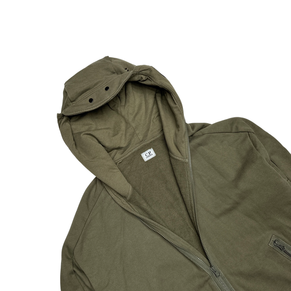 CP Company Khaki Green Explorer Goggle Hoodie