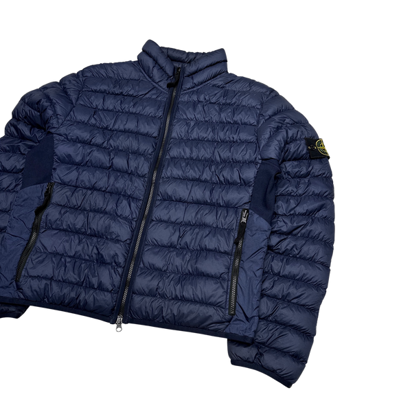 Stone Island Navy Micro Yarn Down Puffer Jacket