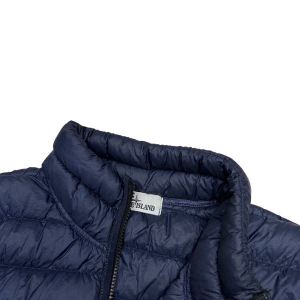Stone Island Navy Micro Yarn Down Puffer Jacket