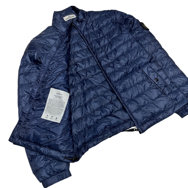 Stone Island Navy Micro Rip Stop Down Packable Jacket