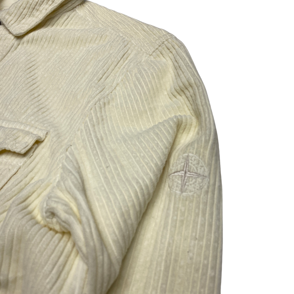 Stone Island AW2020 White Jumbo Cord Shirt