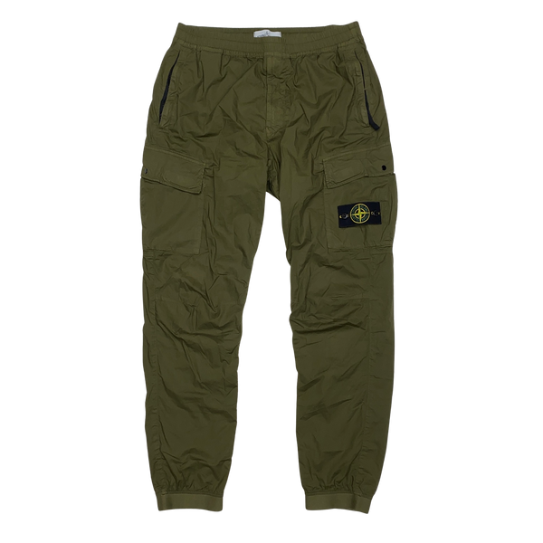 Stone Island 2021 Khaki Regular Tapered Cargo Trousers