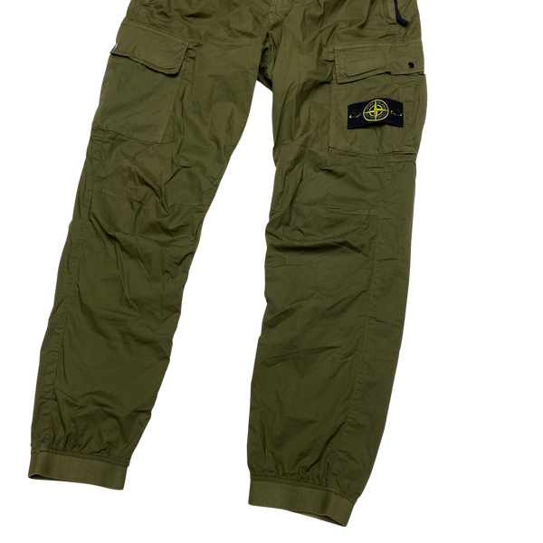 Stone Island 2021 Khaki Regular Tapered Cargo Trousers
