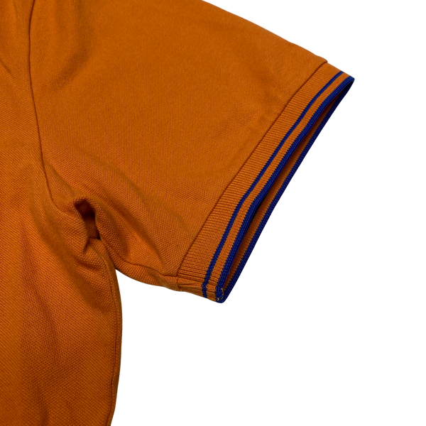 Stone Island Orange Slim Fit Cotton Polo Top