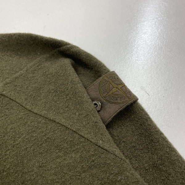 Stone Island Khaki Ghost Crewneck Wool Jumper
