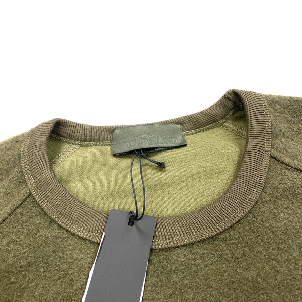 Stone Island Khaki Ghost Crewneck Wool Jumper