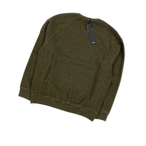 Stone Island Khaki Ghost Crewneck Wool Jumper