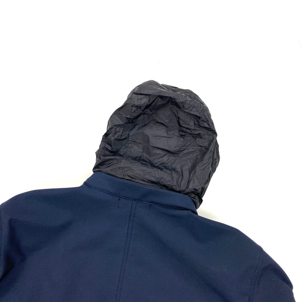 Stone Island Navy Fleece Lined Soft Shell R Jacket