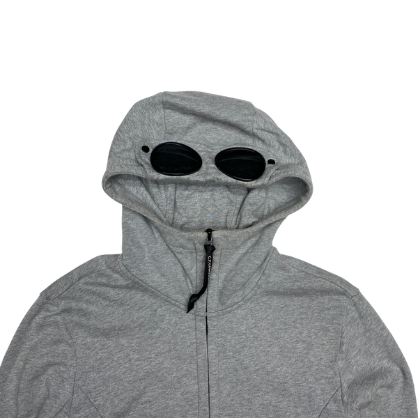 CP Company Light Grey Goggle Cotton Hoodie