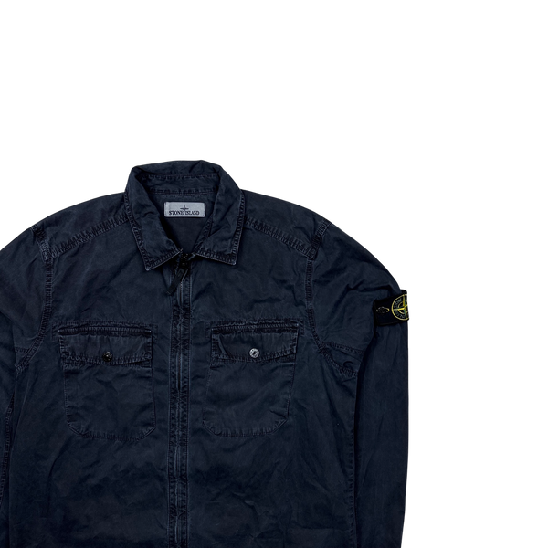 Stone Island 2014 Navy Cotton Overshirt - Large