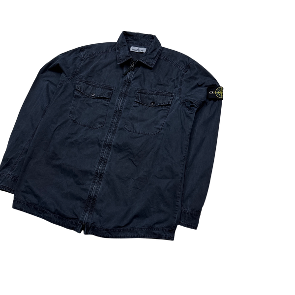 Stone Island 2014 Navy Cotton Overshirt - Large