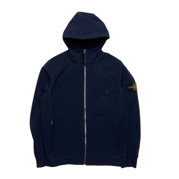 Stone Island 2017 Navy Hooded Soft Shell R Jacket