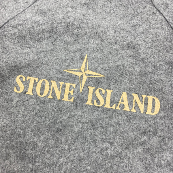 Stone Island 2005 Wool Spellout Hooded Jacket