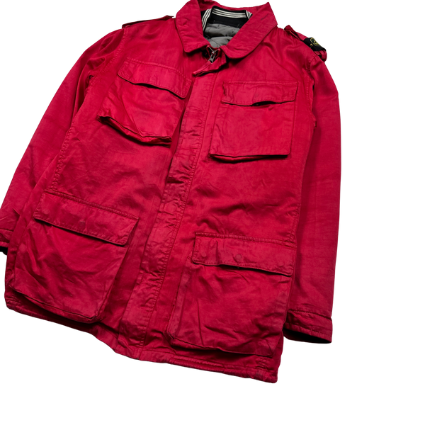 Stone Island Red Dutch Rope Raso Shoulder Badge Jacket