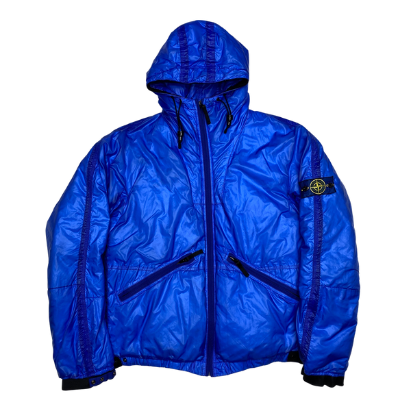 Stone Island 2007 Blue Mesh Badge Down Puffer Jacket – Mat