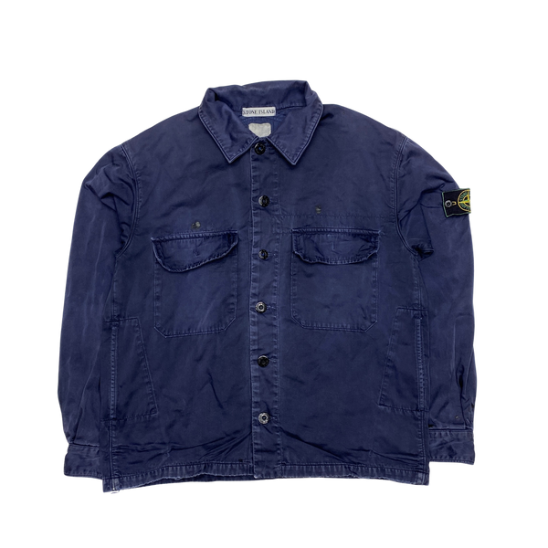 Stone Island 1999 Vintage Navy Raso Gommato Jacket
