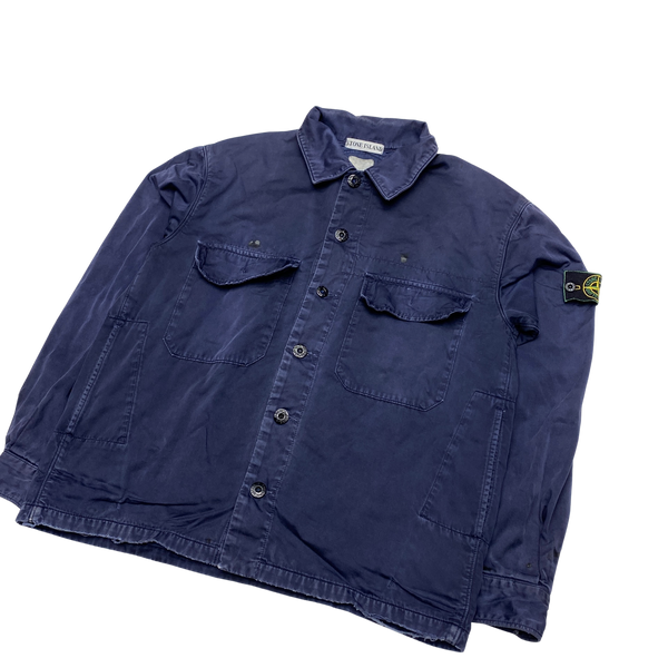 Stone Island 1999 Vintage Navy Raso Gommato Jacket