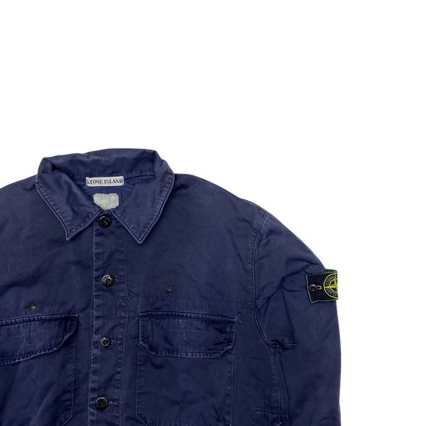 Stone Island 1999 Vintage Navy Raso Gommato Jacket