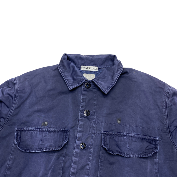 Stone Island 1999 Vintage Navy Raso Gommato Jacket