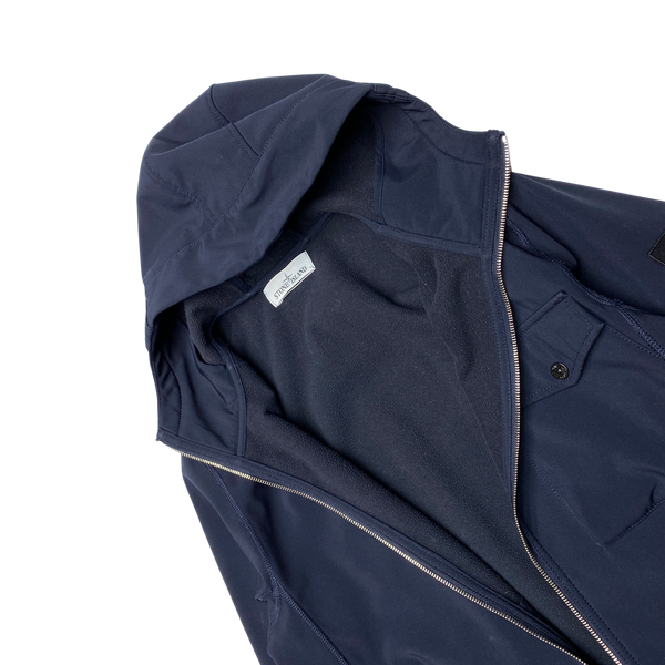 Stone Island 2017 Navy Hooded Soft Shell R Jacket