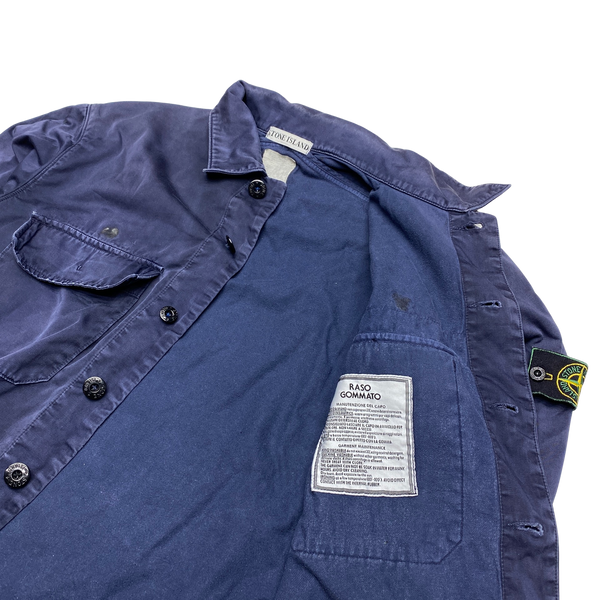 Stone Island 1999 Vintage Navy Raso Gommato Jacket