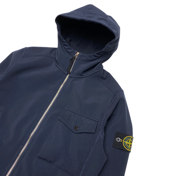 Stone Island 2017 Navy Hooded Soft Shell R Jacket