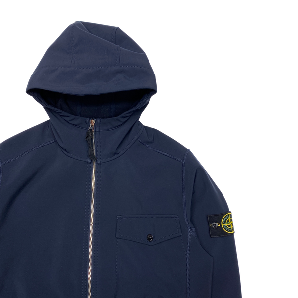 Stone Island 2017 Navy Hooded Soft Shell R Jacket