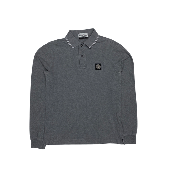 Stone Island Light Grey Slim Fit Polo Shirt