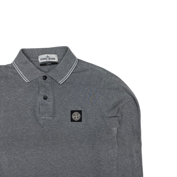 Stone Island Light Grey Slim Fit Polo Shirt