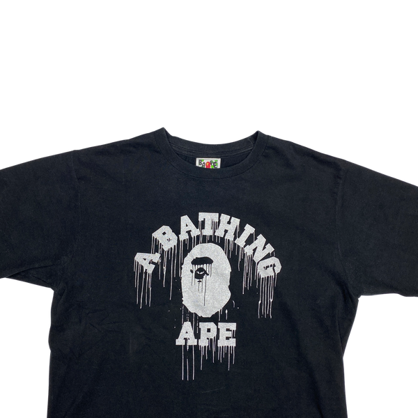 BAPE Bathing Ape Black Silver T Shirt