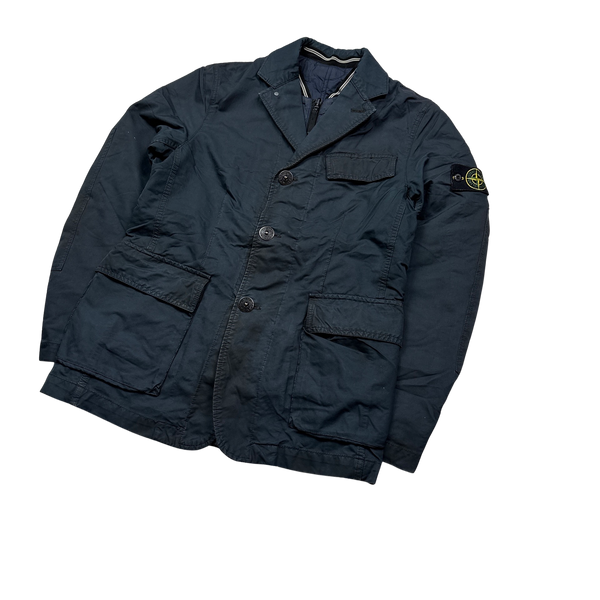 Stone Island 2010 Navy David TC Blazer Jacket With Removable Puffer - Medium