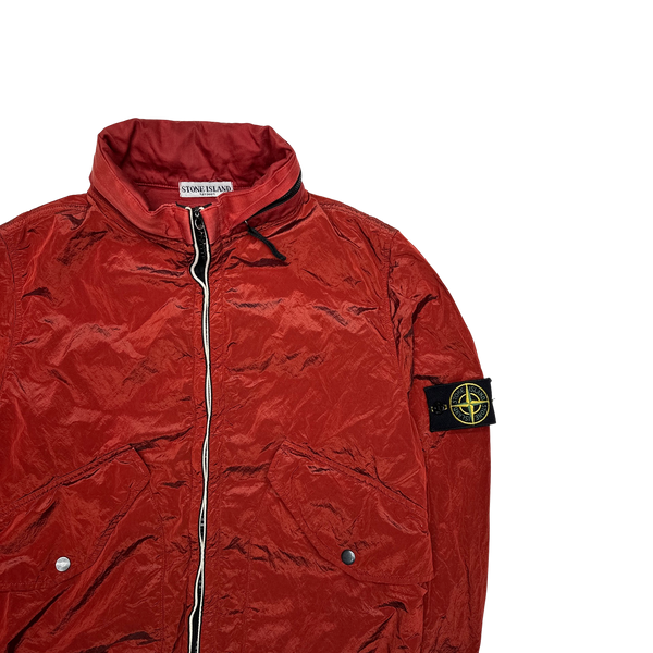 Stone Island 2008 Red Nylon Metal Shimmer Jacket - Medium
