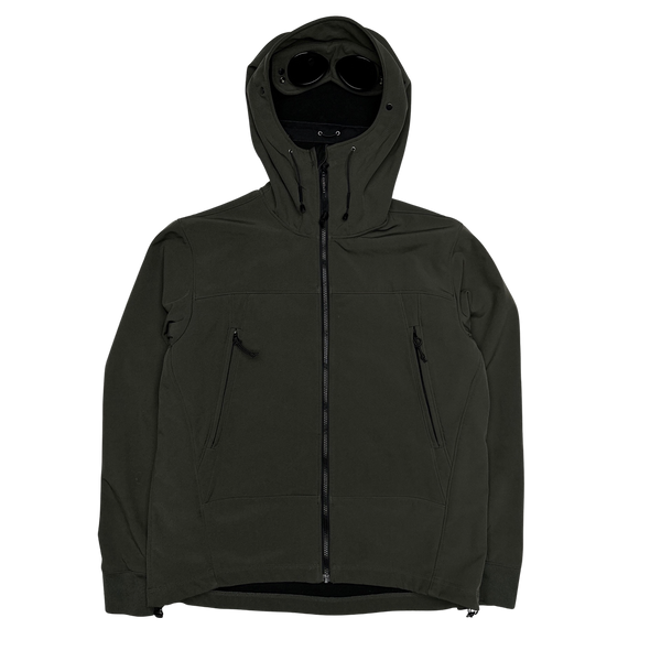 CP Company Grey Fleece Lined Soft Shell Goggle Jacket