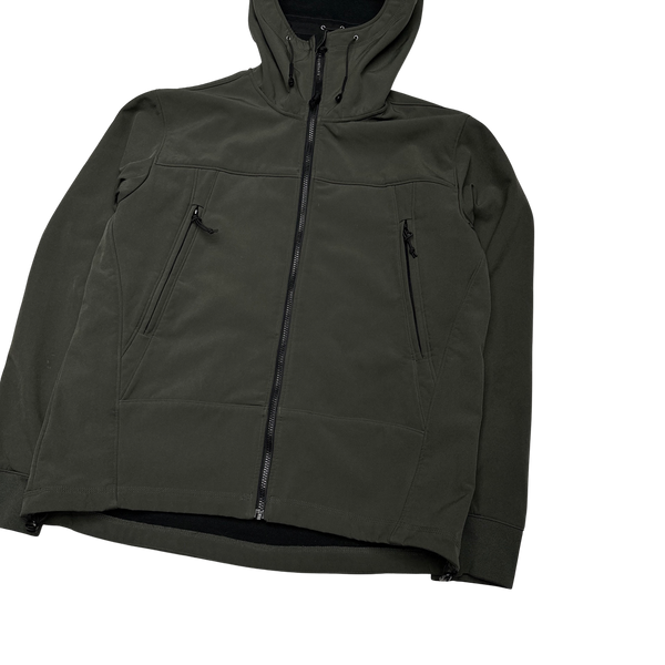 CP Company Grey Fleece Lined Soft Shell Goggle Jacket