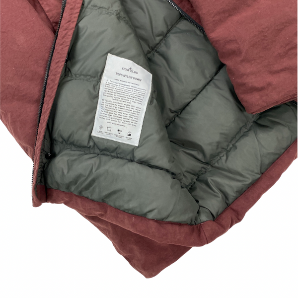 Stone Island Burgundy Reps Nylon R Down Jacket