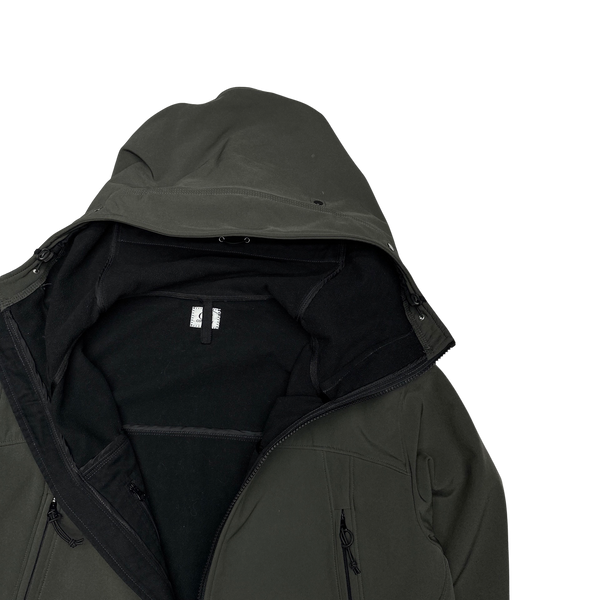 CP Company Grey Fleece Lined Soft Shell Goggle Jacket